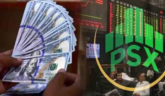 پاکستان اسٹاک ایکسچینج میں معمولی مندی، ڈالر کی قیمت میں معمولی اضافہ