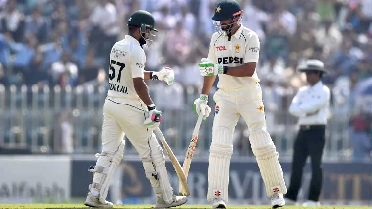 راولپنڈی ٹیسٹ کا پہلا روز ختم پاکستان نے 5 وکٹوں کے نقصان پر 259 رنز بنالیے