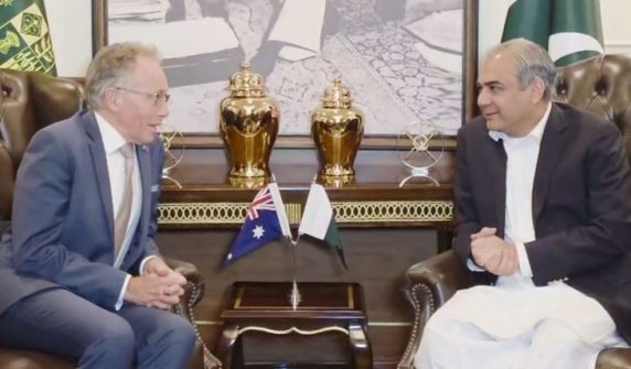 وفاقی وزیر داخلہ محسن نقوی سے آسٹریلوی ہائی کمشنر نیل ہاکنز کی ملاقات