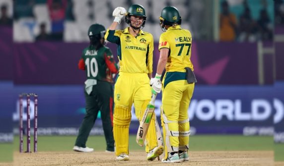 ویمنز ورلڈ کپ آسٹریلیا کی بنگلادیش پر 10 وکٹوں سے فتح، سیمی فائنل میں رسائی حاصل کرلی