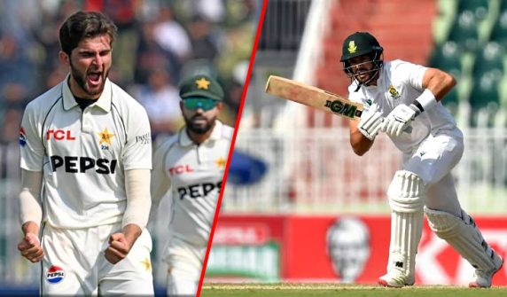 پنڈی ٹیسٹ کا دوسرا روز ختم شاہین 333 پر ڈھیر، پروٹیز نے 4 وکٹوں پر 179 رنز بنالیے