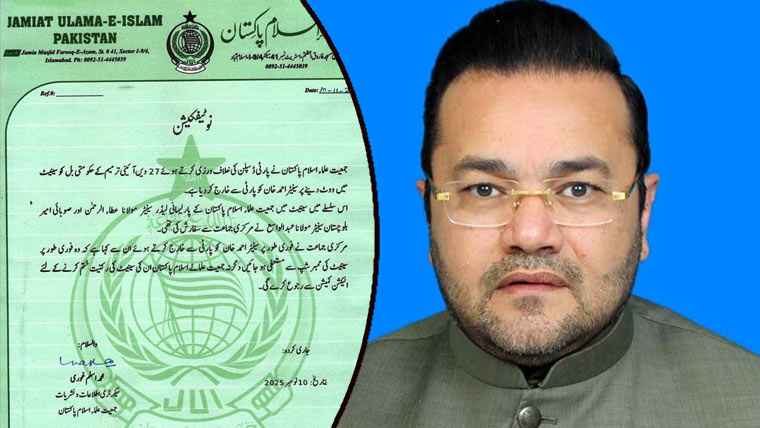 27ویں ترمیم کے حق میں ووٹ دینے پر جے یو آئی نے سینیٹر احمد خان کو پارٹی سے خارج کردیا