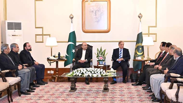 آصف زرداری سے شہباز شریف کی ملاقات، ملکی سیاسی، سکیورٹی صورتحال پر گفتگو