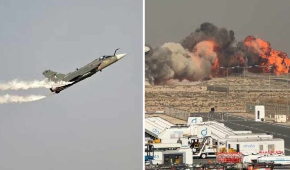 بھارتی لڑاکا طیارہ تیجس دبئی ایئر شو کے دوران کرتب دکھاتے گر کر تباہ، پائلٹ ہلاک