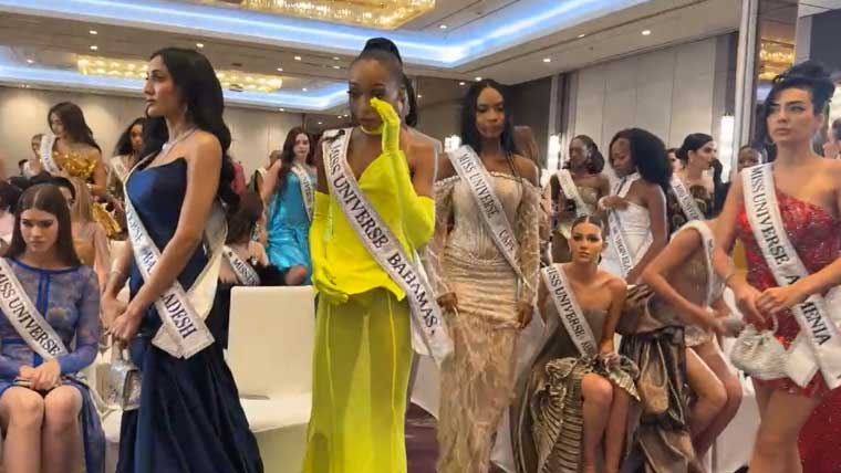 تھائی لینڈ میں مس یونیورس مقابلہ تنازع کا شکار، حسیناؤں کا واک آؤٹ