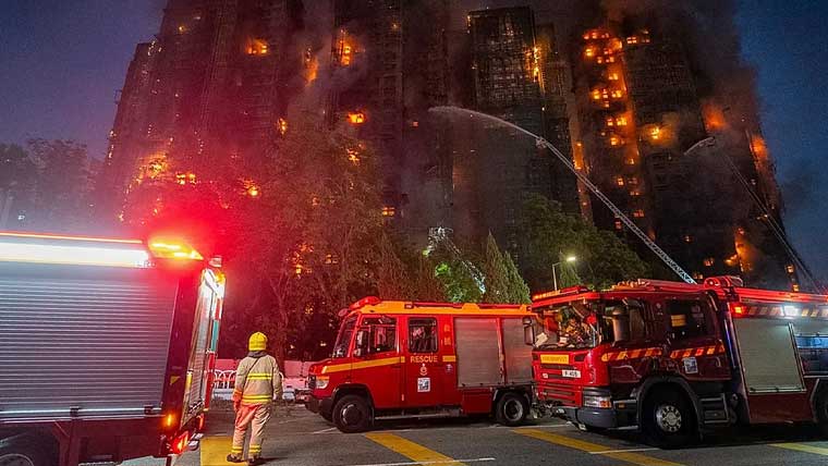 ہانگ کانگ میں رہائشی عمارت میں خوفناک آگ، 36 افراد جاں بحق