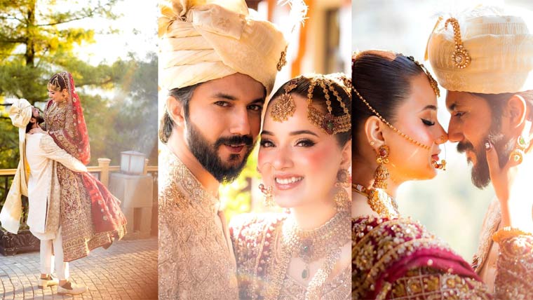ربیکا اور حسین کی شادی کی تصاویر وائرل، مداحوں کی مبارکباد، نیک تمنائیں