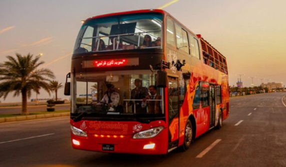 کراچی میں ڈبل ڈیکر بس سروس کا آغاز، شرجیل میمن نے افتتاح کیا