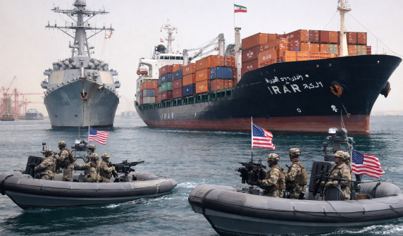 امریکا کی ایرانی بندرگاہوں کی ناکہ بندی شروع؛ ٹرمپ کا 158 جہاز تباہ کرنے کا دعویٰ