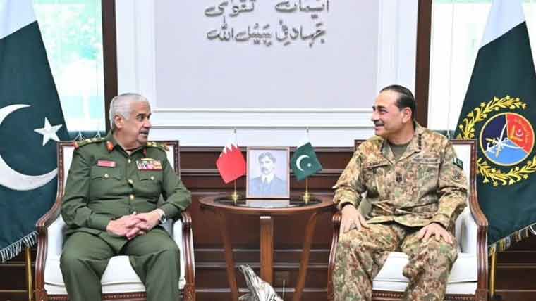 بحرین نیشنل گارڈ کے کمانڈر کی فیلڈ مارشل عاصم منیر سے ملاقات، دفاعی تعاون بڑھانے پر اتفاق
